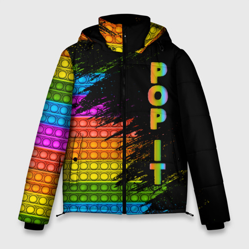 Мужская зимняя куртка 3D Игрушка POP it поп-Ит, цвет черный