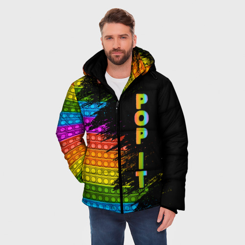 Мужская зимняя куртка 3D Игрушка POP it поп-Ит, цвет черный - фото 3