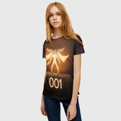 Женская футболка 3D с принтом SCP 001, фото на моделе #1