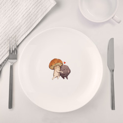 Набор: тарелка + кружка Боровик и шампиньон - фото 2