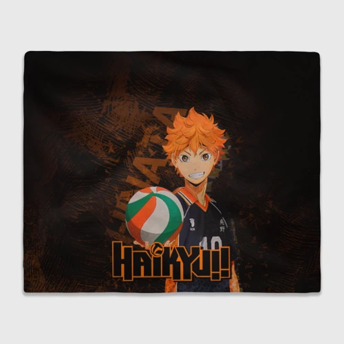 Плед 3D с принтом Хината Волейбол, вид спереди #2