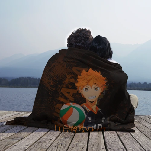 Плед 3D с принтом Хината Волейбол, вид сбоку #3