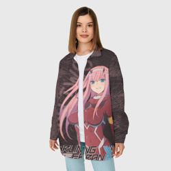 Женская рубашка oversize 3D Zero Two Любимый во Франксе - фото 2