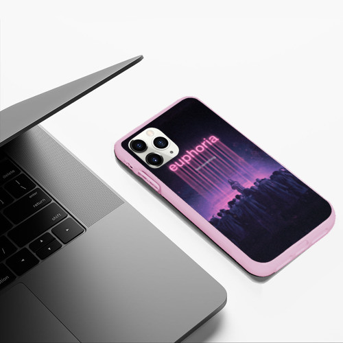 Чехол для iPhone 11 Pro Max матовый Что-нибудь почувствуй, цвет розовый - фото 5