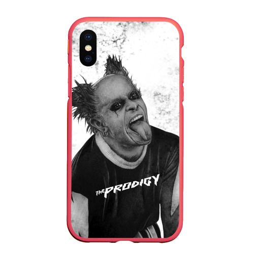 Чехол для iPhone XS Max матовый The Prodigy Продиджи, цвет красный