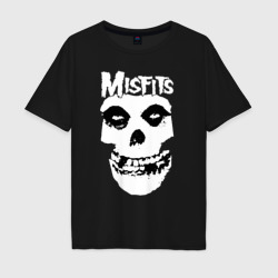 Мужская футболка хлопок Oversize Misfits skull