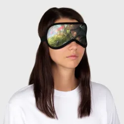 Маска для сна 3D Собака Самурай плачет мем - фото 2