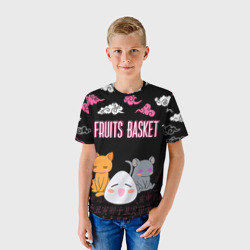 Детская футболка 3D Fruits Basket главные Герои - фото 2