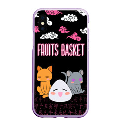 Чехол для iPhone XS Max матовый Fruits Basket главные Герои