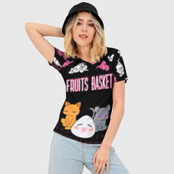 Женская футболка 3D Slim Fruits Basket главные Герои - фото 2