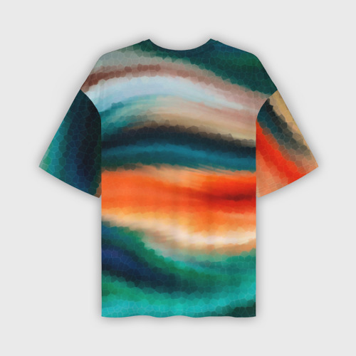 Мужская футболка oversize 3D Мозаичный абстрактный узор  - фото 2