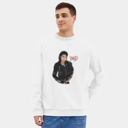 Мужской свитшот oversize без начеса хлопок Bad. Майкл Джексон - фото 2