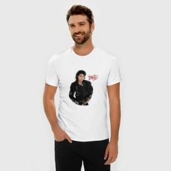 Мужская футболка хлопок Slim Bad. Майкл Джексон - фото 2