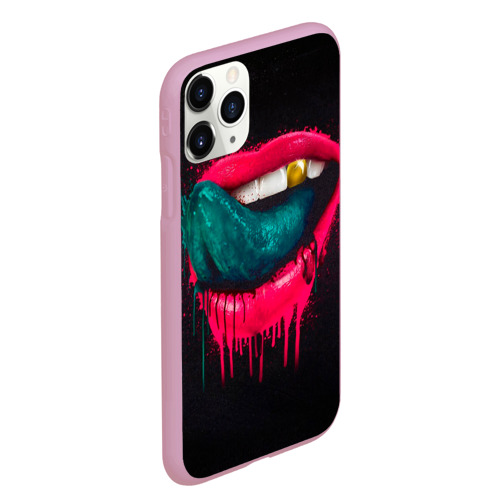 Чехол для iPhone 11 Pro Max матовый Ядовитый поцелуй, цвет розовый - фото 3