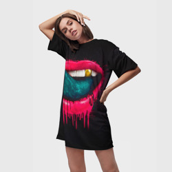 Платье-футболка 3D Ядовитый поцелуй - фото 2