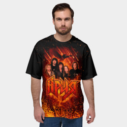 Мужская футболка oversize 3D Ария в огне - фото 2