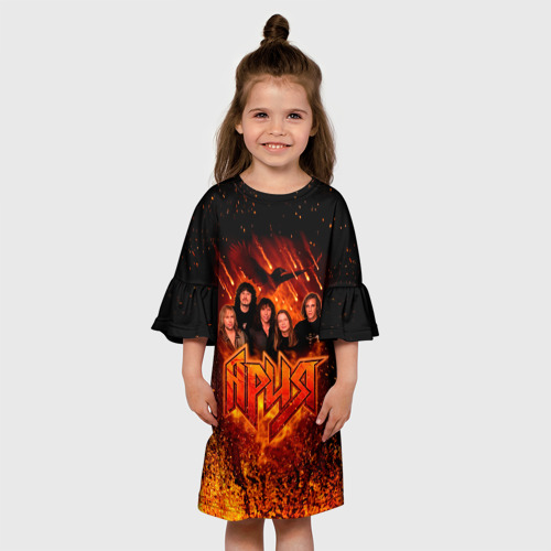 Детское платье 3D Ария в огне, цвет 3D печать - фото 4