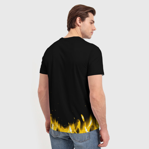 Мужская футболка 3D с принтом Ария - Герой асфальта, вид сзади #2