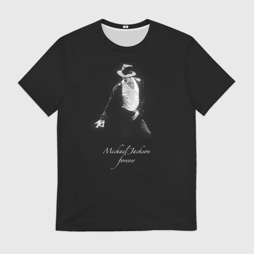 Мужская футболка 3D с принтом Майкл Джексон Билли Джин, вид спереди #2