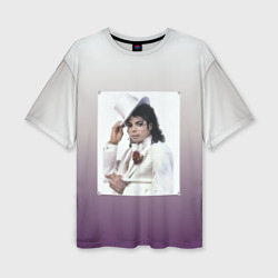 Женская футболка oversize 3D Майкл Джексон навсегда