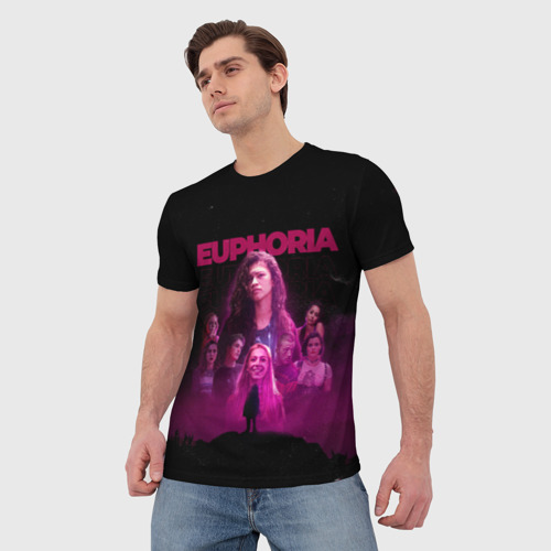 Мужская футболка 3D Euphoria team, цвет 3D печать - фото 3