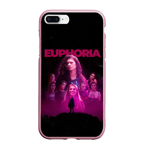 Чехол для iPhone 7Plus/8 Plus матовый с принтом Euphoria team, вид спереди #2