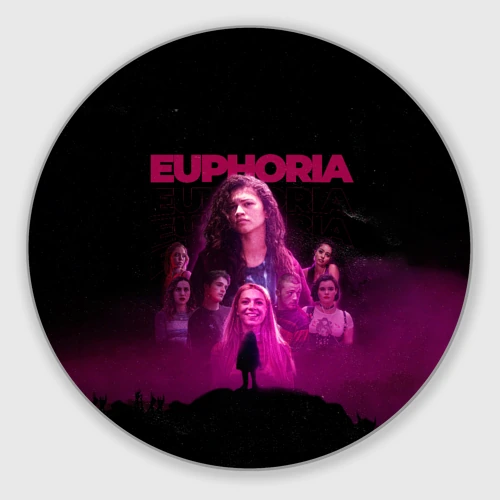Круглый коврик для мышки Euphoria team