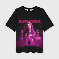 Женская футболка oversize 3D Euphoria team