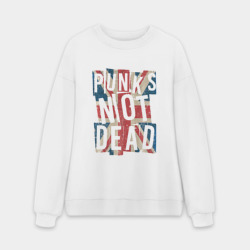 Мужской свитшот oversize без начеса хлопок Punks not dead