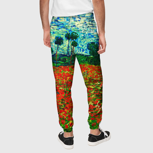 Мужские брюки 3D Поле с маками, Ван Гог, цвет 3D печать - фото 5