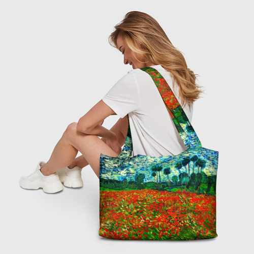 Пляжная сумка 3D Поле с маками, Ван Гог - фото 6