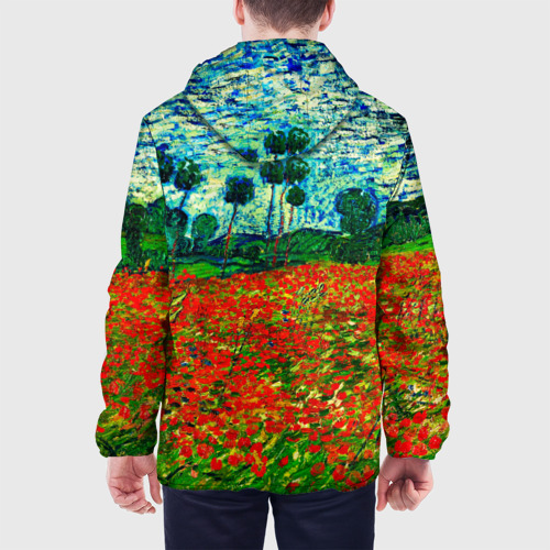 Мужская куртка 3D Поле с маками, Ван Гог, цвет 3D печать - фото 5