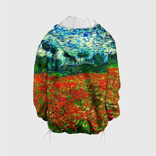 Детская куртка 3D Поле с маками, Ван Гог, цвет белый - фото 2