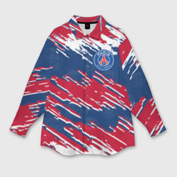 Женская рубашка oversize 3D ФК ПСЖ Paris Saint Germain