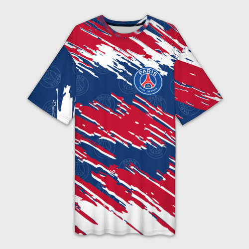 Платье-футболка 3D ФК ПСЖ Paris Saint Germain, цвет 3D печать