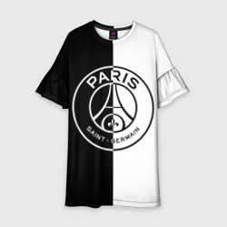 Детское платье 3D ФК ПСЖ PSG black & white