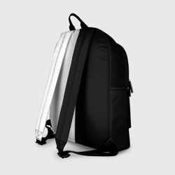 Рюкзак с принтом ФК ПСЖ PSG black & white для любого человека, вид сзади №1. Цвет основы: белый
