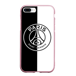 Чехол для iPhone 7Plus/8 Plus матовый ФК ПСЖ PSG black & white