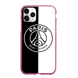 Чехол для iPhone 11 Pro Max матовый ФК ПСЖ PSG black & white