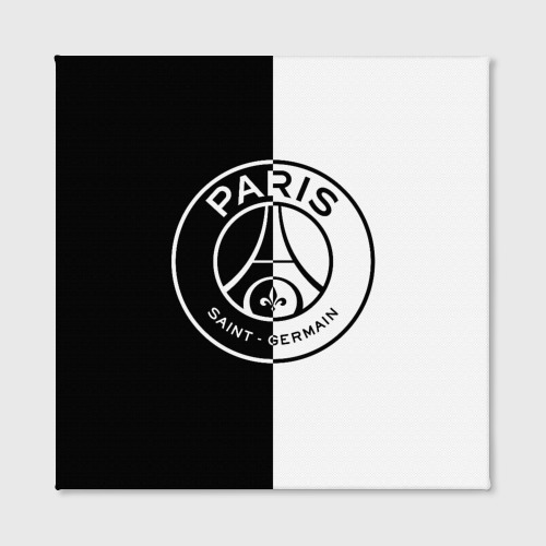 Холст квадратный ФК ПСЖ PSG black & white, цвет 3D печать - фото 2