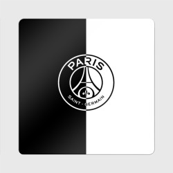 Магнит виниловый Квадрат ФК ПСЖ PSG black & white