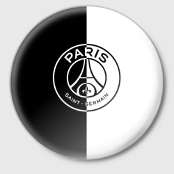 Значок ФК ПСЖ PSG black & white