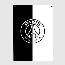 Постер ФК ПСЖ PSG black & white