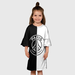 Детское платье 3D ФК ПСЖ PSG black & white - фото 2