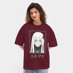 Женская футболка Oversize хлопок texturе Ехидна Echidna, Re: Zero - фото 2