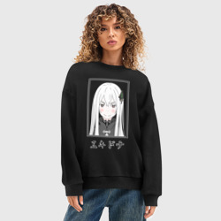 Женский свитшот oversize без начеса хлопок Ехидна Echidna, Re: Zero - фото 2