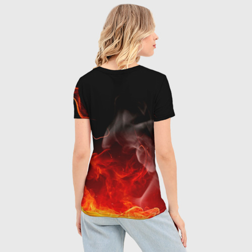 Женская футболка 3D Slim Ария в огне, цвет 3D печать - фото 4