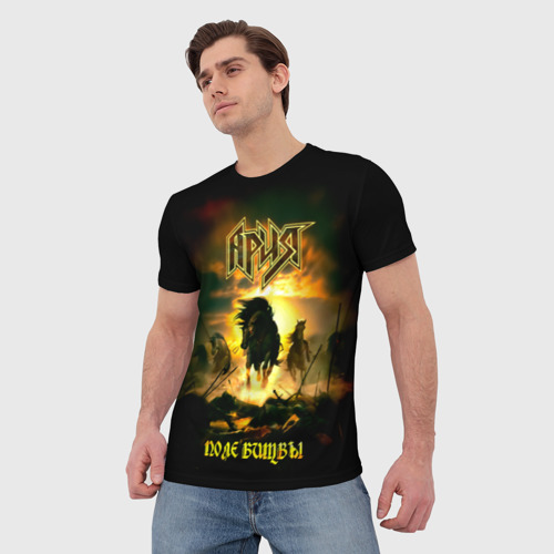 Мужская футболка 3D Ария - поле битвы, цвет 3D печать - фото 3