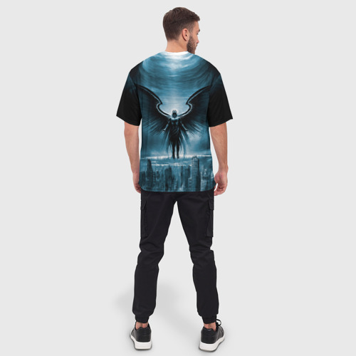 Мужская футболка oversize 3D Ангел, цвет 3D печать - фото 4