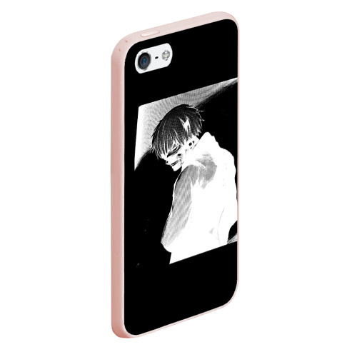 Чехол для iPhone 5/5S матовый Dead Inside Tokyo ghoul, цвет светло-розовый - фото 3